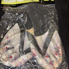 Zombie Feet Sandals  Slip-On – Ugly Feet Halloween Costume Accessory (Large)