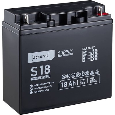 12V 18Ah AGM Batterie Versorgungsbatterie USV Notstrom Kinderauto Akku 12 Volt