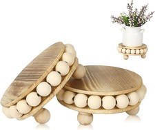 2 Pack Wood Riser Risers Decor  Pedestal Stand  Display Stand apply to Home