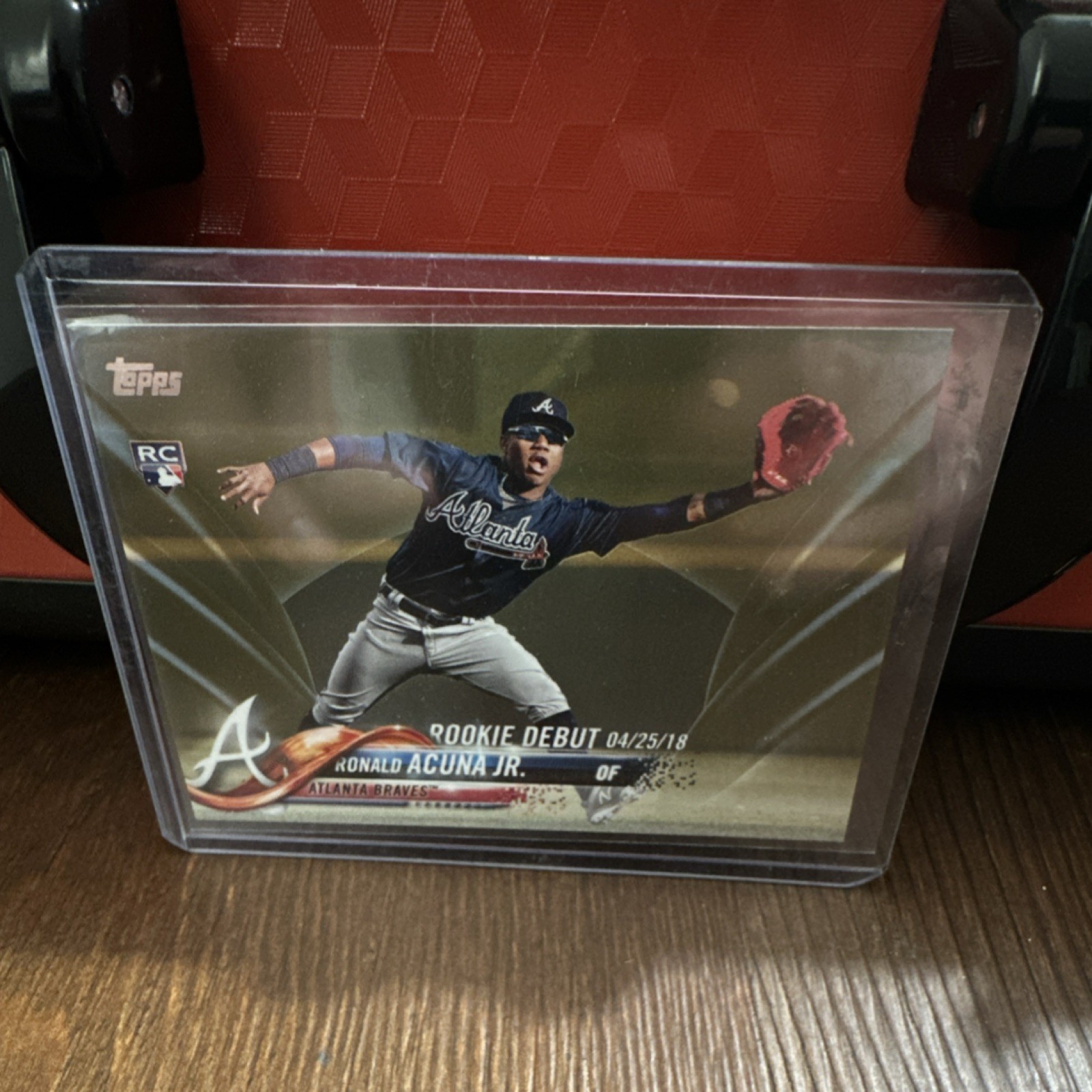 Topps 2018 Update Series Ronald Acuna Jr. Rookie Debut US252 Gold