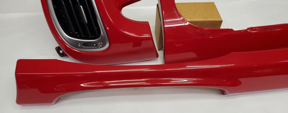 FIAT 500 INTERIOR DASH TRIM BEZEL OEM 68249782AA SET POP STAR RED - Image 3 of 4