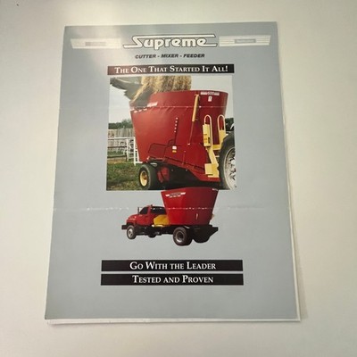 Supreme Cutter Mixer Feeder Tested and Proven Vintage Farming Leaflet SM39