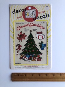 Decor Decals California Retro 1973 Self Stick Home Christmas Tree Stained Glass