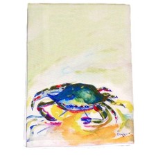 Betsy Drake Green Crab Guest Towel