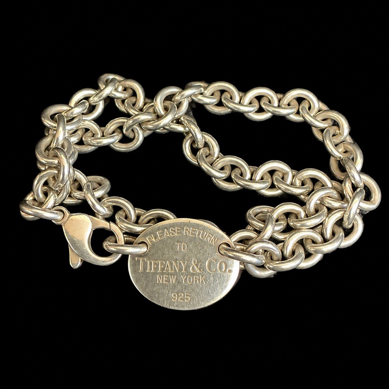 Vintage Tiffany & Co Return To Tiffany 925 Silver Necklace 54g 40cm
