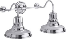 Kohler Hauksbee 25in 2-Light Vanity Light Polished Chrome E26 Dimmable