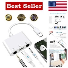 USB C to Microphone Adapter for Live-Streaming Type C to Microphone 3.5mm H...