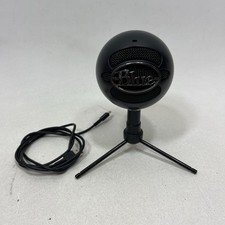 Blue Snowball iCE USB Condenser Microphone Black with Tripod Stand Cable Mic