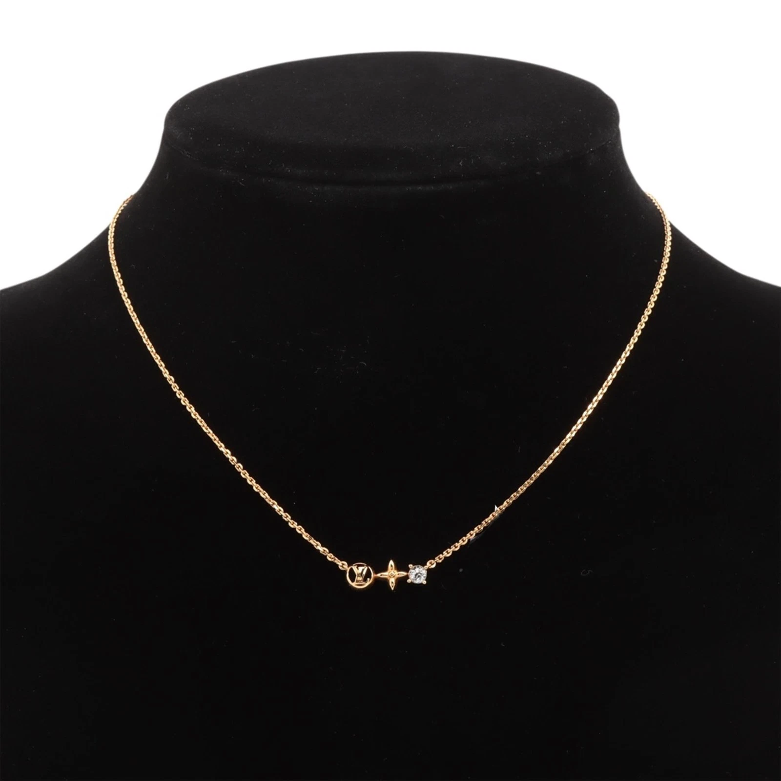 LOUIS VUITTON（LV） Collana LOUIS VUITTON M00368 Petit Louis catena oro lunghezza 40 cm con scatola