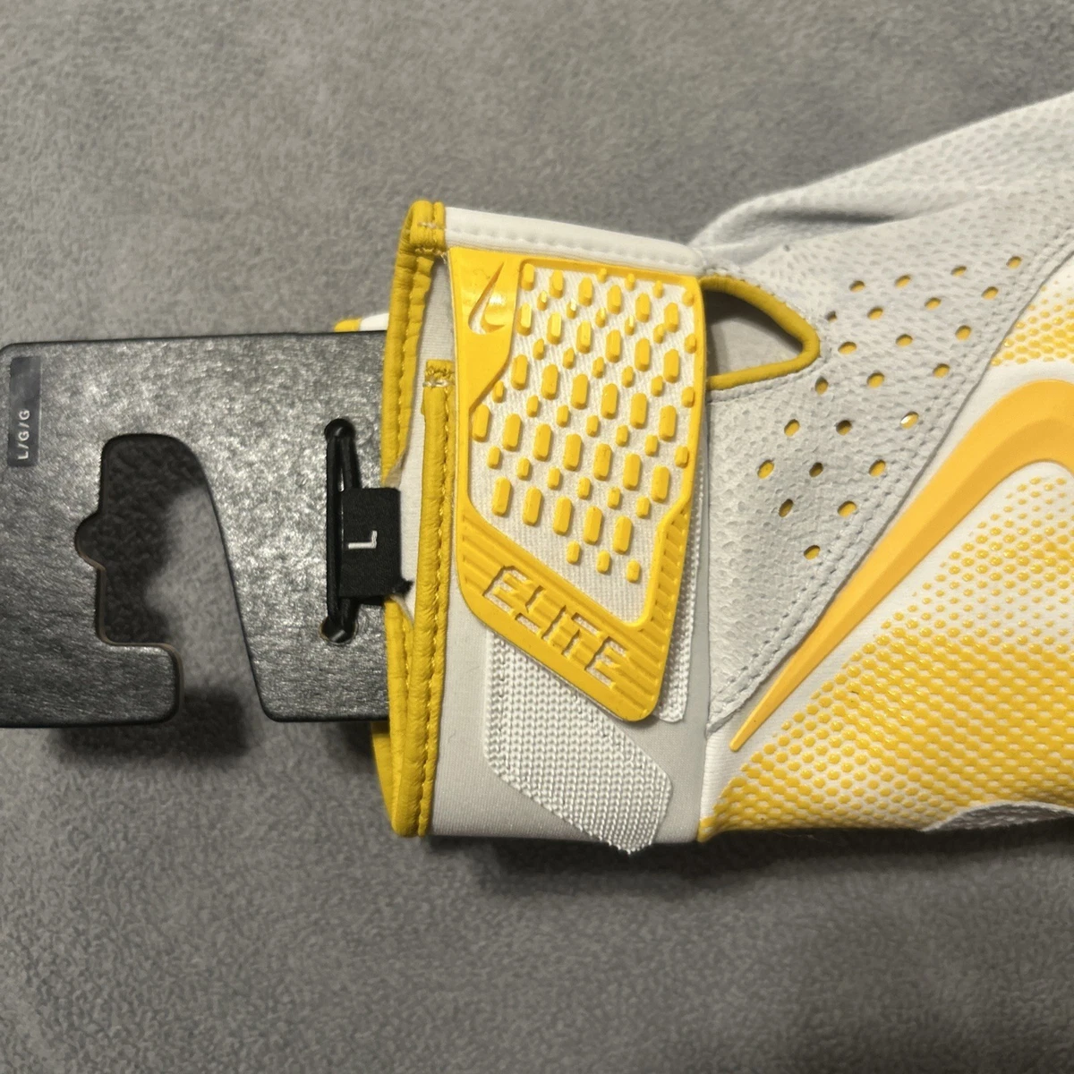 Guantes de béisbol Nike Alpha Elite de bateo para hombre - amarillo blanco - FD7868-109 talla L