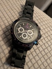 ToyWatch Chronograph Quartz Watch With Sub Dials In Black Good Clean Condition 