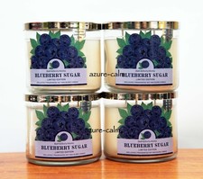 Bath Body Works BLUEBERRY SUGAR 3-wick 14.5oz Candle x 4