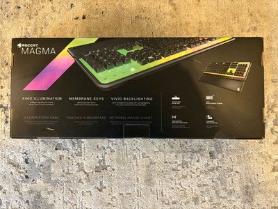 ROCCAT Magma Black Gaming Keyboard Membrane Keys AIMO Illumination Backlighting