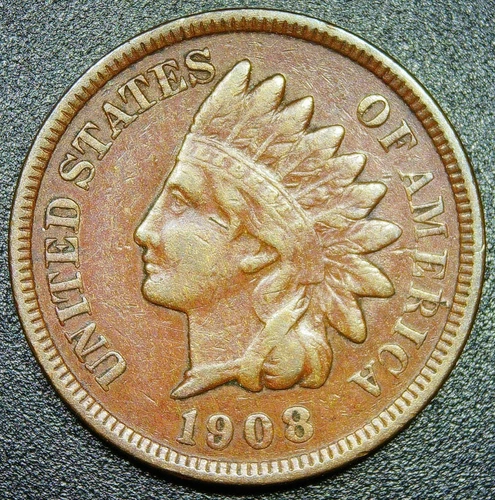 VF 1908 1C Indian Head Cent
