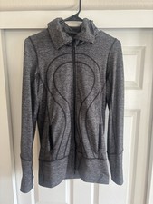 Lululemon Stride Heather Gray Full Zip Hoodie Jacket Size 6 - FREE SHIPPING