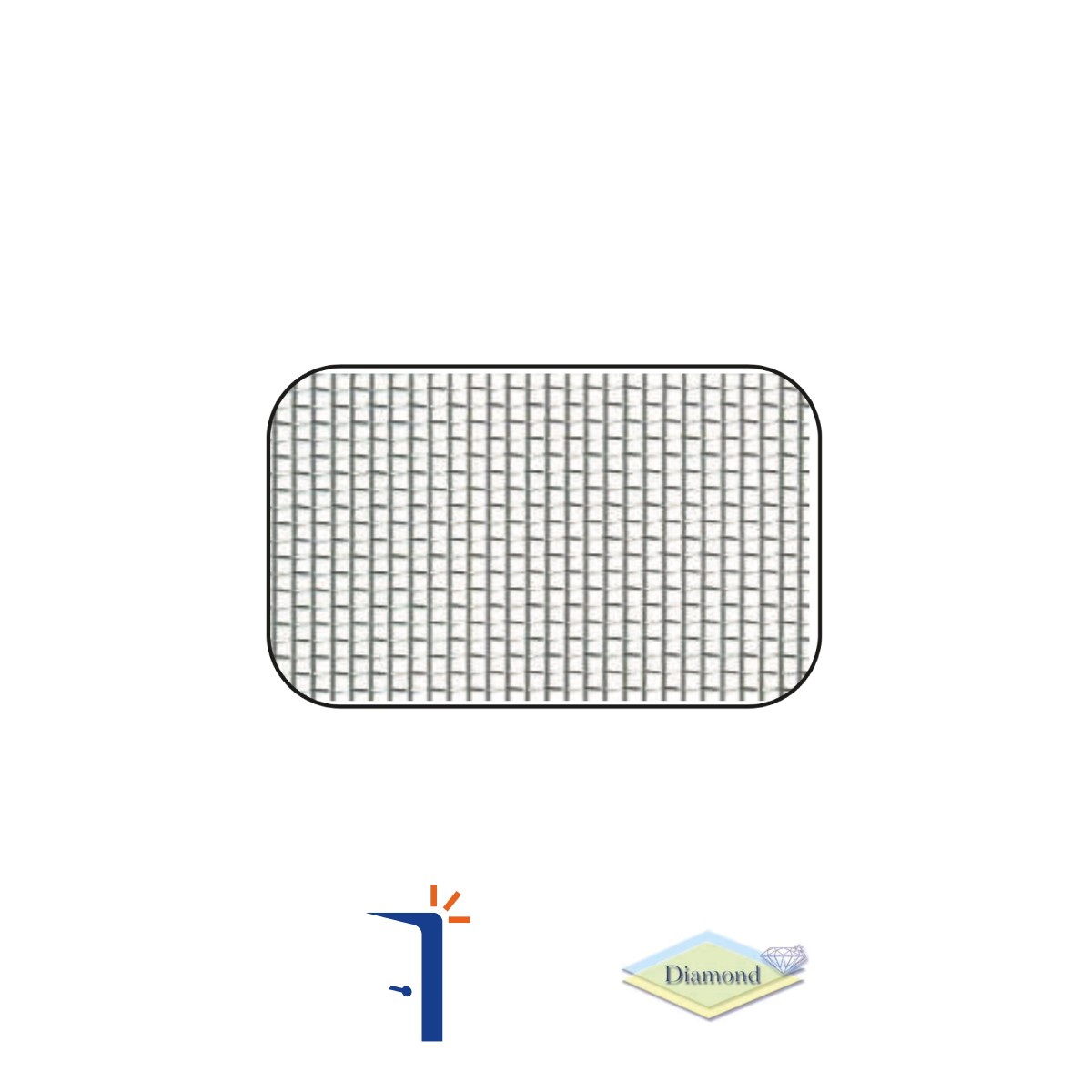 Rete Zanzariera Alluminio 18-16 Argento h60cm x 30,5m Diamond