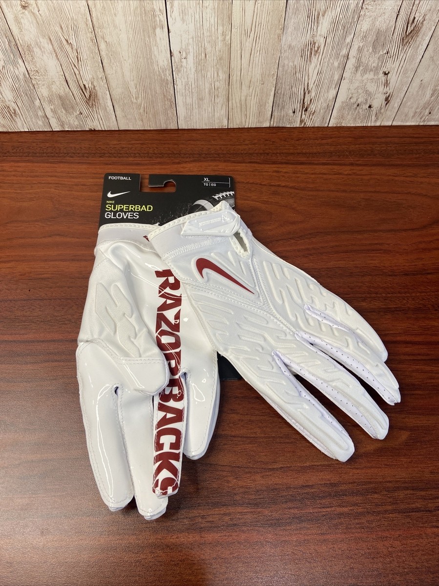 Rare Nike Arizona Razerbacks Superbad Football Gloves Size XL