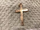 Filled Cross Pendant Vintage Engraved 12K Gold