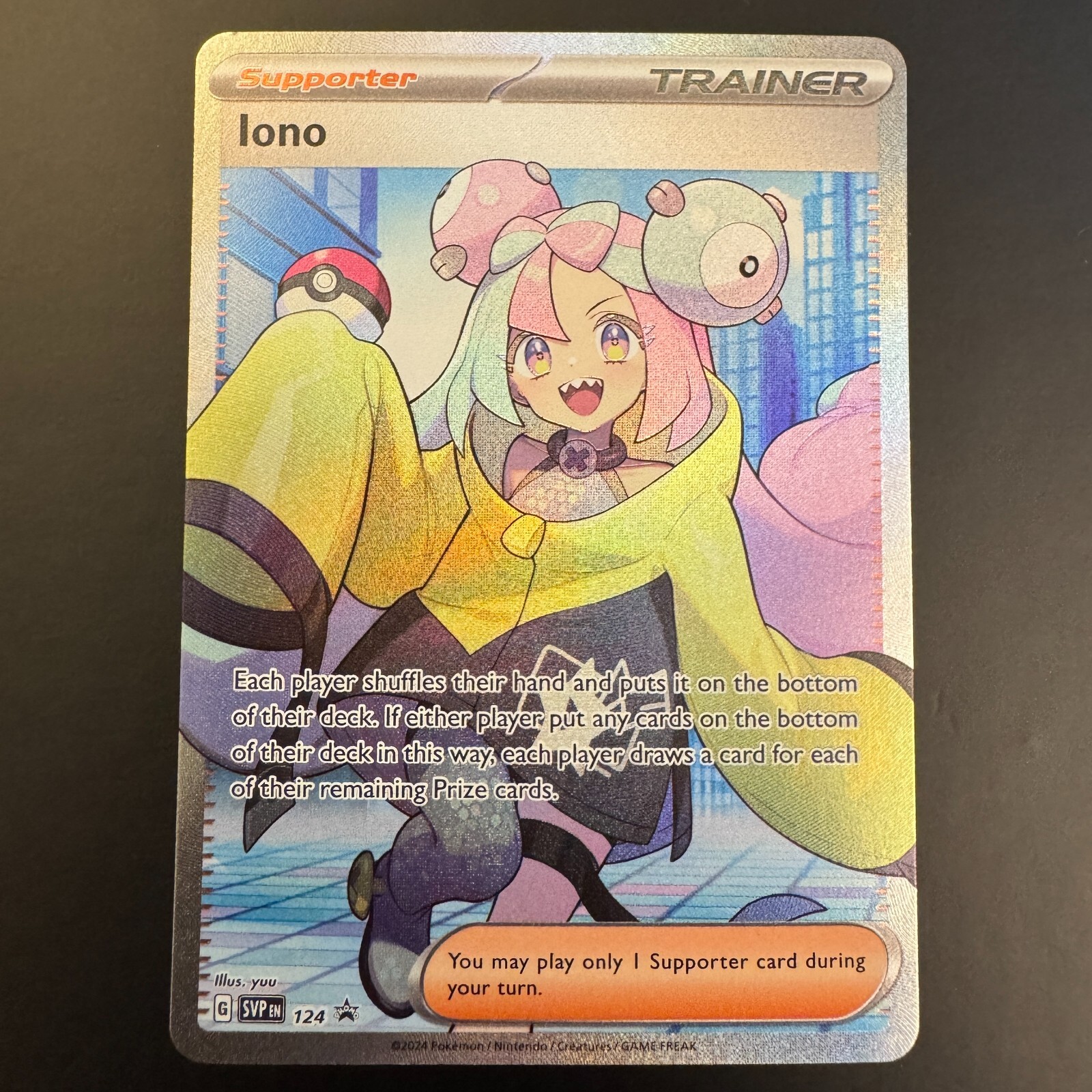 Iono 124 Promo Pokemon Scarlet & Violet Black Star Promo NM