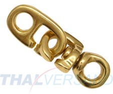 Gancio ronzio con vortice - ottone lucido 93 mm vortice bandiera Inglefield Clip