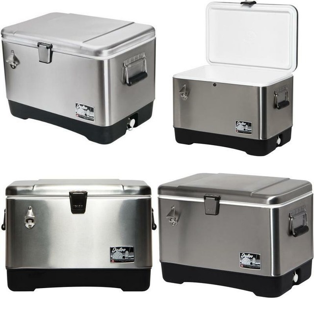 small stainless steel cooler