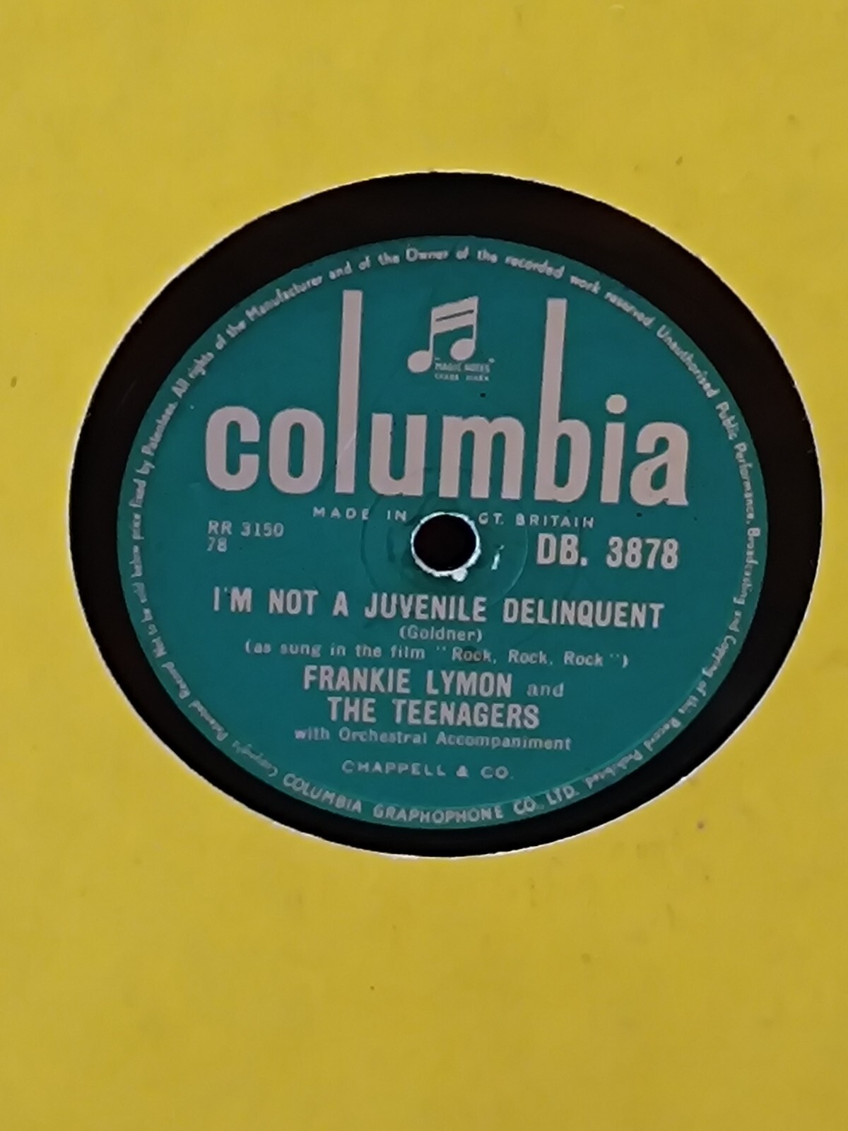 Vinyl Record - Frankie Lymon/The Teenagers- Juvenile Delinquent Colombia DB.3878