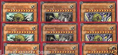 3 Sets of (3 Sphinx Theinen The Great +3 Andro +3 Teleia EP1-EN001+2+3) YUGIOH