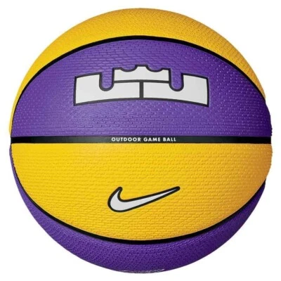 Nike Balle Basket-Ball Playground 8P 2.0 LB Lebron James Taille 7 Jaune Violet - Photo 1/2