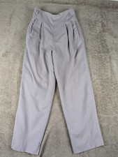JH Collectibles Women  s High-Waisted Pleated Wool Pants Size 6 Gray USA Made
