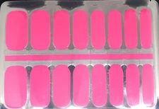 Color Nail Polish Strips, 16ct. Florescent Pink 2. Read Description Below