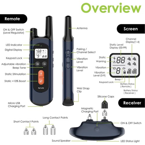 dog training collar waterproof rechargeable wi th remote - Picture 3 of 3