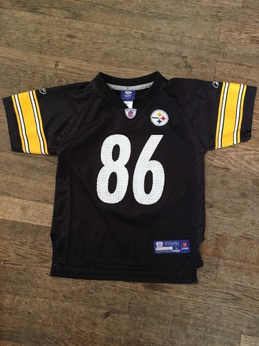 Reebok Hines Ward #86 Pittsburgh Steelers Jersey Youth Kids L Black Mesh Shirt - Picture 3 of 9