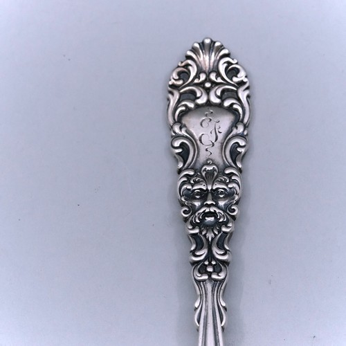 Renaissance by Dominick & Haff Sterling Silver 9 1/4" Asparagus Fork Mono "F" - Picture 2 of 6