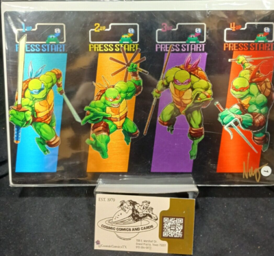 TMNT Arcade Comci Size Metal Art Print By Eddie Nunez Signed 7