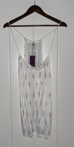 NEW Lascana Floral Braided Spaghetti Strap Tank Sz 12/14 Vacation Travel Summer
