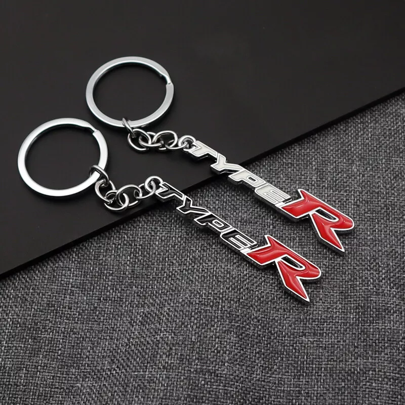 Metal Keychain Double Side Logo Key Chain Key Ring for Honda Type R Type S  Mugen