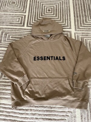 ESSENTIALS Men’s XL Khaki Hoodie Barely Worn