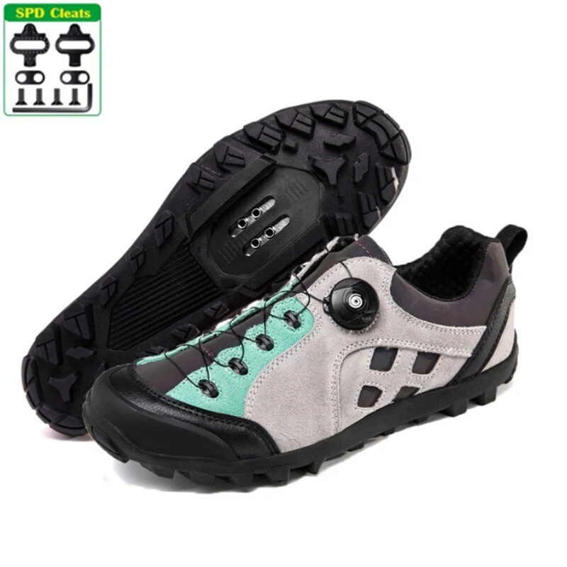 Zapatos de bicicleta de montaña con bloqueo automático Ciclismo MTB Hombres Carretera Velocidad Botines Tenis Rojo Foto 2 de 4