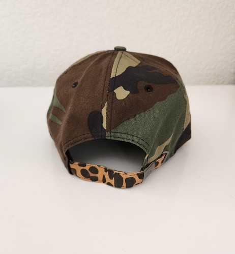 New Era Chicago Bulls Hat Adjustable Camo Cheetah Brim Green Brown Black EUC - Picture 4 of 8
