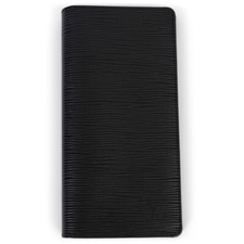 69397 auth LOUIS VUITONN black Epi leather BRAZZA Wallet