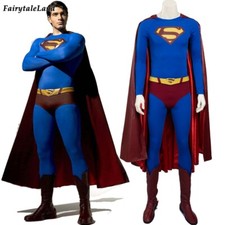 Costume cosplay Superman Returns Clark Kent tuta supereroe con stivali
