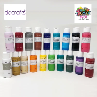 ** CLEARANCE* DoCrafts Artiste Acrylic Paint 59ml Water based acrylic paint