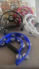 4 Pack 10 Inch Multicolor Double Row Tambourine