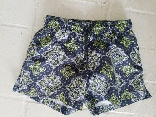 SUNUVA Designer $55 Boys Gray Yellow Medallion Swim Trunks Suit Board Shorts 3 4 - Picture 3 of 3