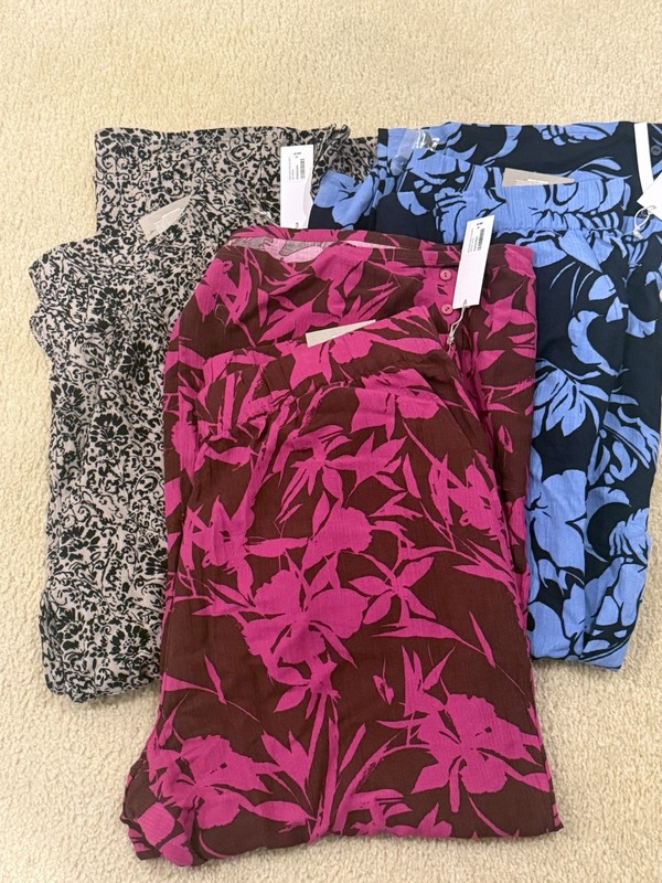 Soft Surroundings Pull-On Wide Legs Pants Elastic Waist Plus Sz 3XL Bundle Of 3
