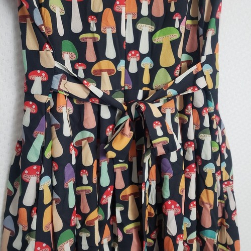 LA Soul Dress Womens L Mushroom Print Fairy Goblincore Cottagecore Whimsy Nature - Picture 12 of 17