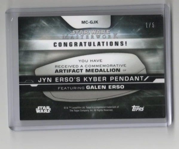 Star Wars Masterwork 2019 Medallion MC-GJK Galen Erso Jyn's Kyber Pendant #1/5 - Image 2 of 4