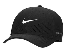 Nike Dri-FIT ADV Rise Structure Swoosh Flex Cap Unisex Black Sz S M L FB5633-010