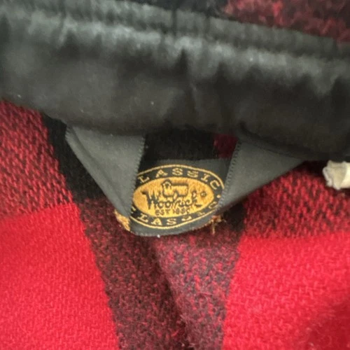 Vintage Woolrich Men's 2XL/3XL Red Black Plaid Shirt Jacket Button Pockets 53 image 8