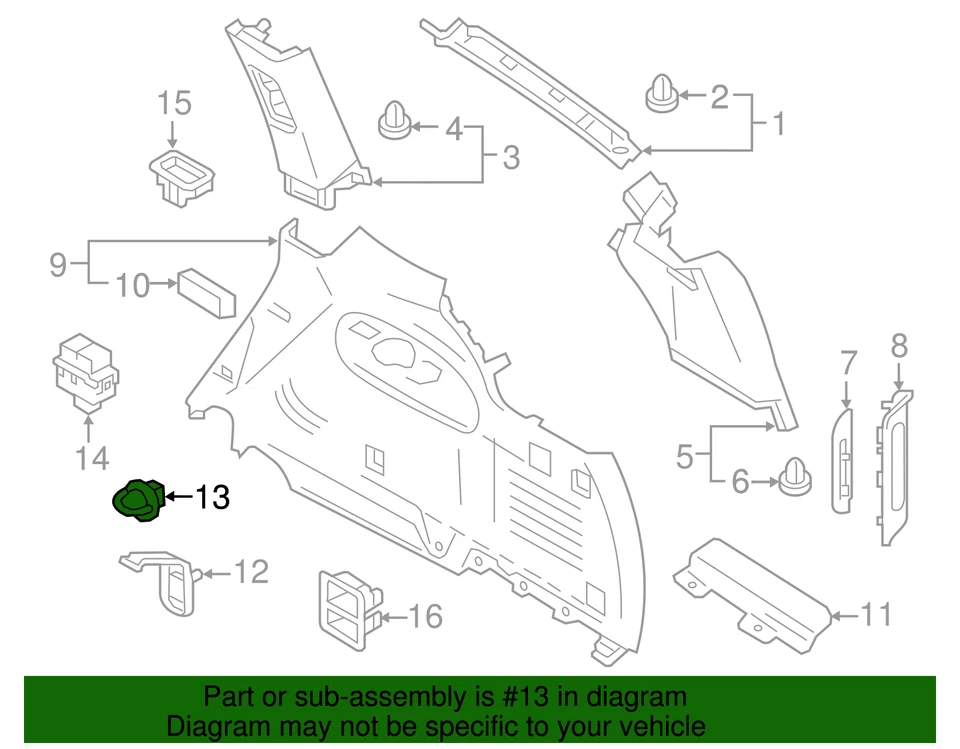 Nissan Armada 2017-2024 genuino - gancho 84937-1LT0B Foto 2 de 2